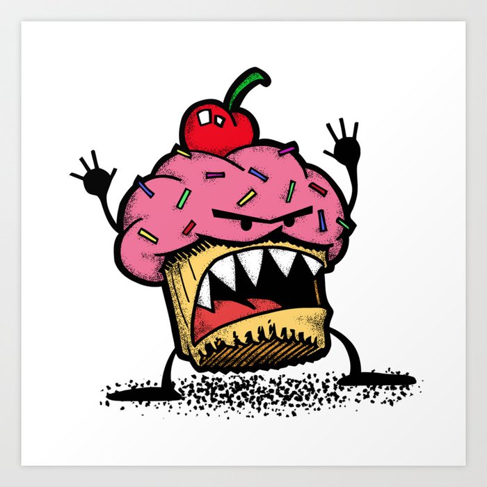 Cupcake Monster Art Print