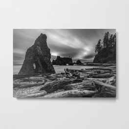 Ruby Beach Metal Print | Washington, Sea, Photo, Olympicpeninsula, Longexposure, Seastack, B W, Usa, Blackandwhite, Sky 