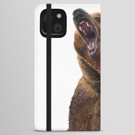Grizzly Bear - Painting in acrylic iPhone Wallet Case