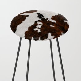 Cowhdie Abstraction (screen print) Counter Stool