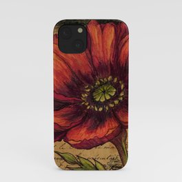 Victorian Poppy iPhone Case