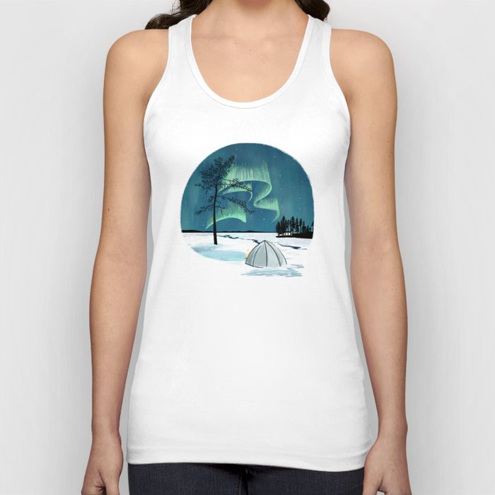 Camping under the northern lights Tank Top