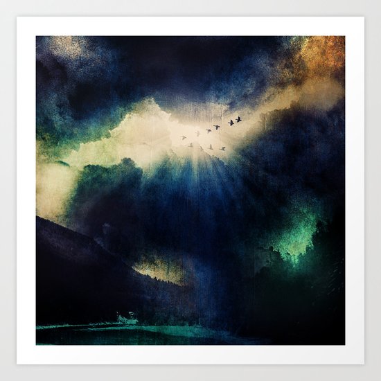Tormenta negra. Art Print