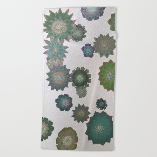 Growing Succulents Beach Towel