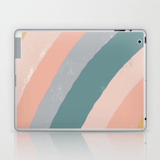 Rainbow retro stripes Laptop & iPad Skin
