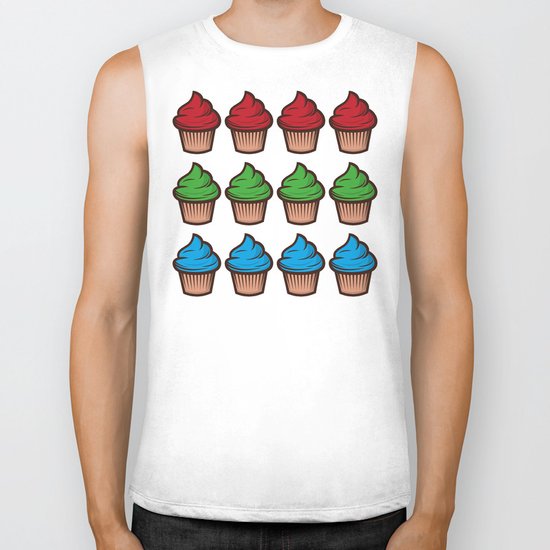 RGB Cupcakes Biker Tank