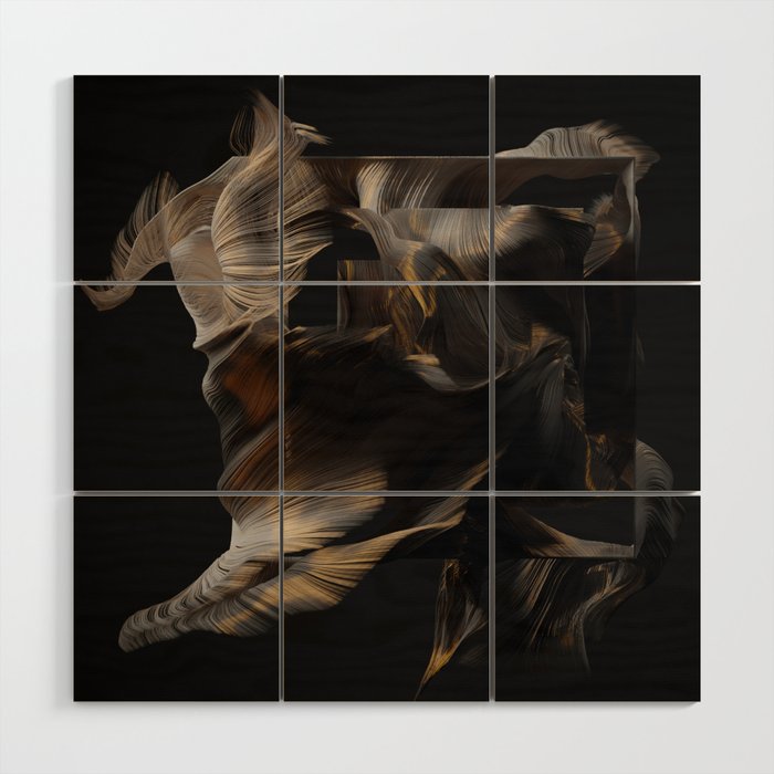 Flow Abstract VII Wood Wall Art