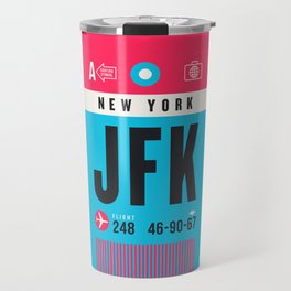 Luggage Tag A - JFK New York USA Travel Mug