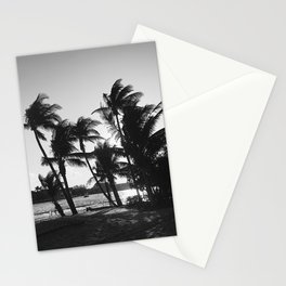 black and white palm trees Stationery Cards