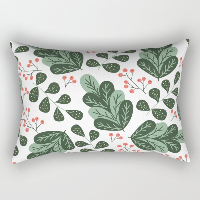Wild grass pattern in doodle style Rectangular Pillow