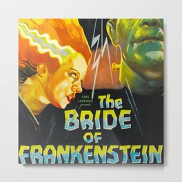 Creature double feature Bride of Frankenstein 1931 Vintage Movie Lobby Poster Advertisement Metal Print | Monsters, Hollywood, Memorabilia, Classic, Posters, Graphicdesign, Retro, Decoration, Cthulhu, Bride 