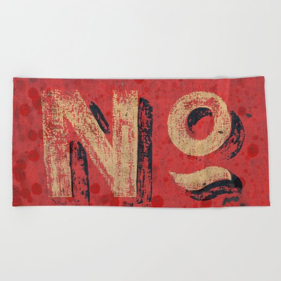 No non Red Beach Towel