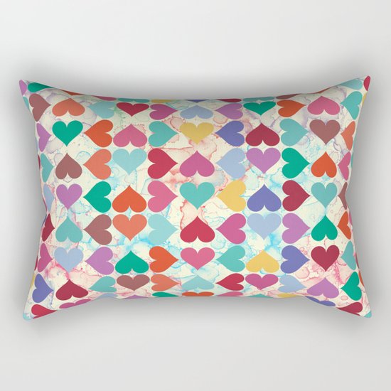 Colorful Love Pattern Rectangular Pillow