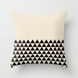 Triangles 3 pattern black  Throw Pillow