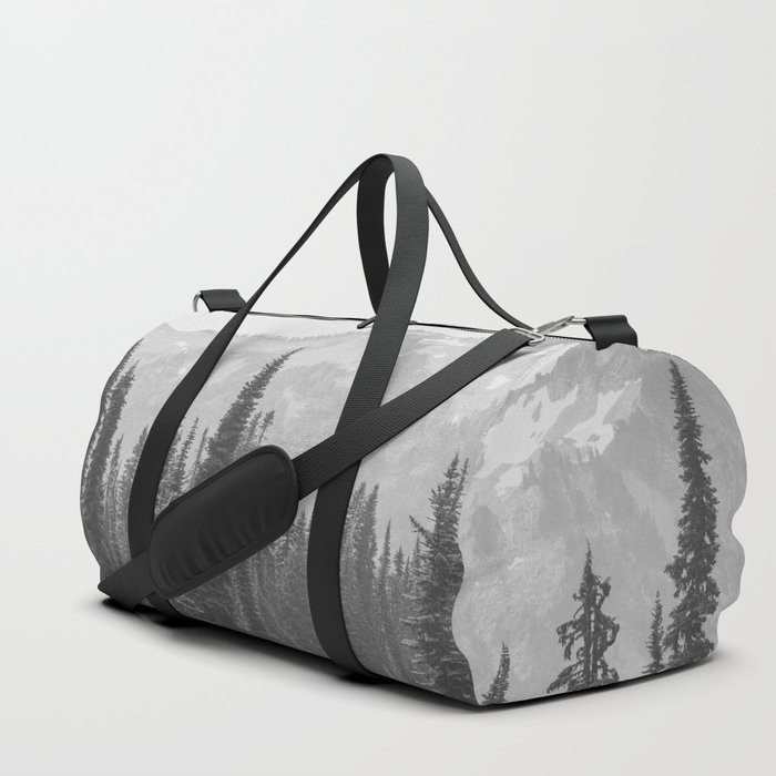 Escape to the Wilds Black and White Nature Photography Duffle Bag by