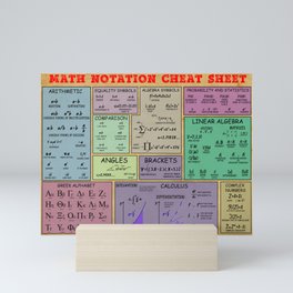 Mathematics Notation Cheat Sheet Mini Art Print