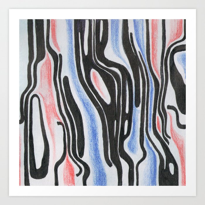 Abstract 2 Watercolor And Colored Pencil Art Print By Oksanase