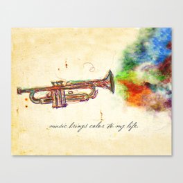 Music Brings Color to My Life Canvas Print