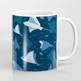Blue stingrays pattern Coffee Mug