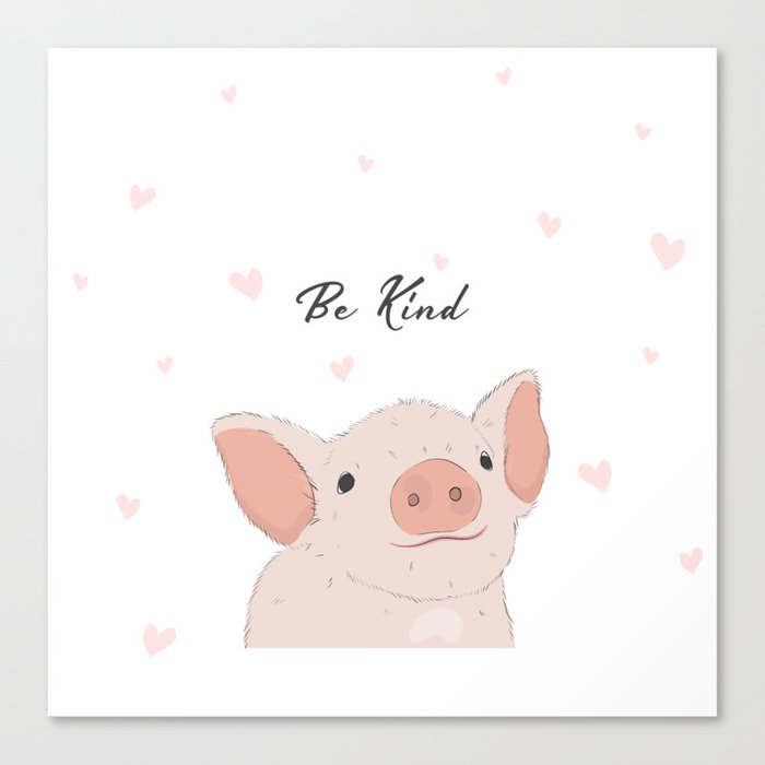 Cute pig Canvas Print