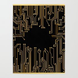 Technology Golden Design Poster