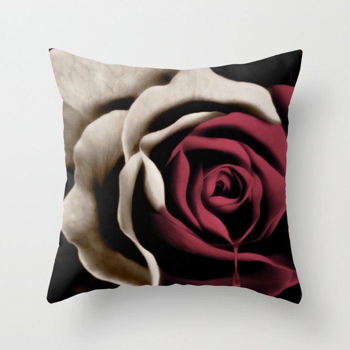 Painting the Roses Red Throw Pillow