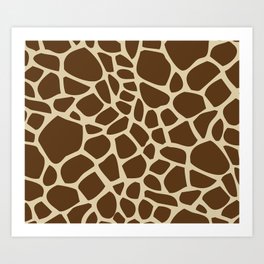 Giraffe Print Pattern Art Print
