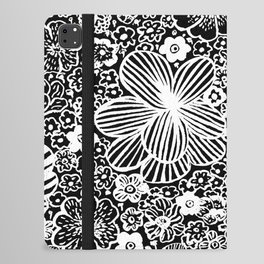 Infinite Garden 2 in white on black iPad Folio Case