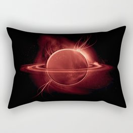 Planet Red Rectangular Pillow