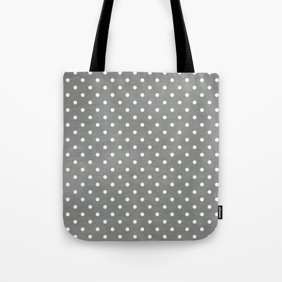 dark gray swiss dots Tote Bag