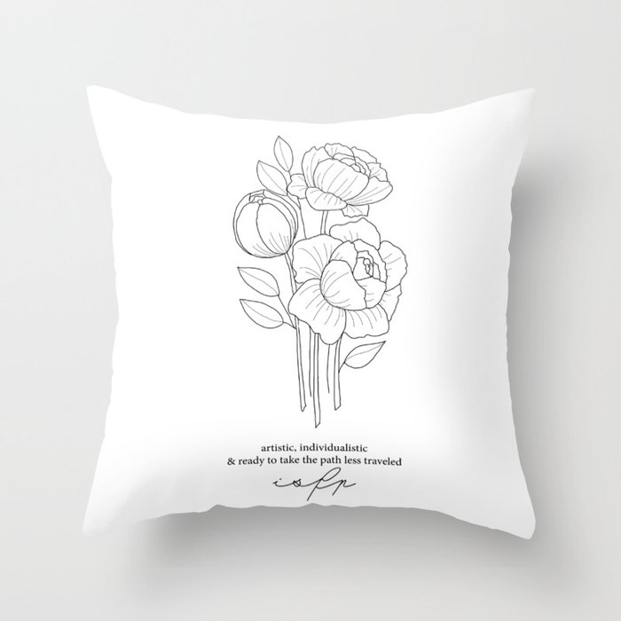 ISFP Bouquet Throw Pillow