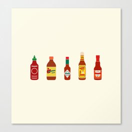 Hot Sauces Canvas Print