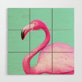 Flamingo Baby Wood Wall Art