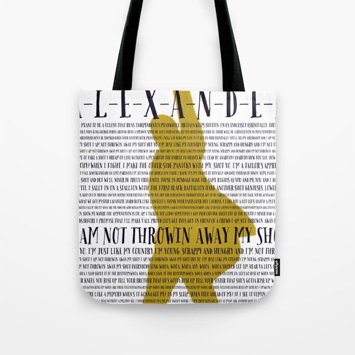 Alexander Hamilton Lyrics Tote Bag By Hypocritees Society6