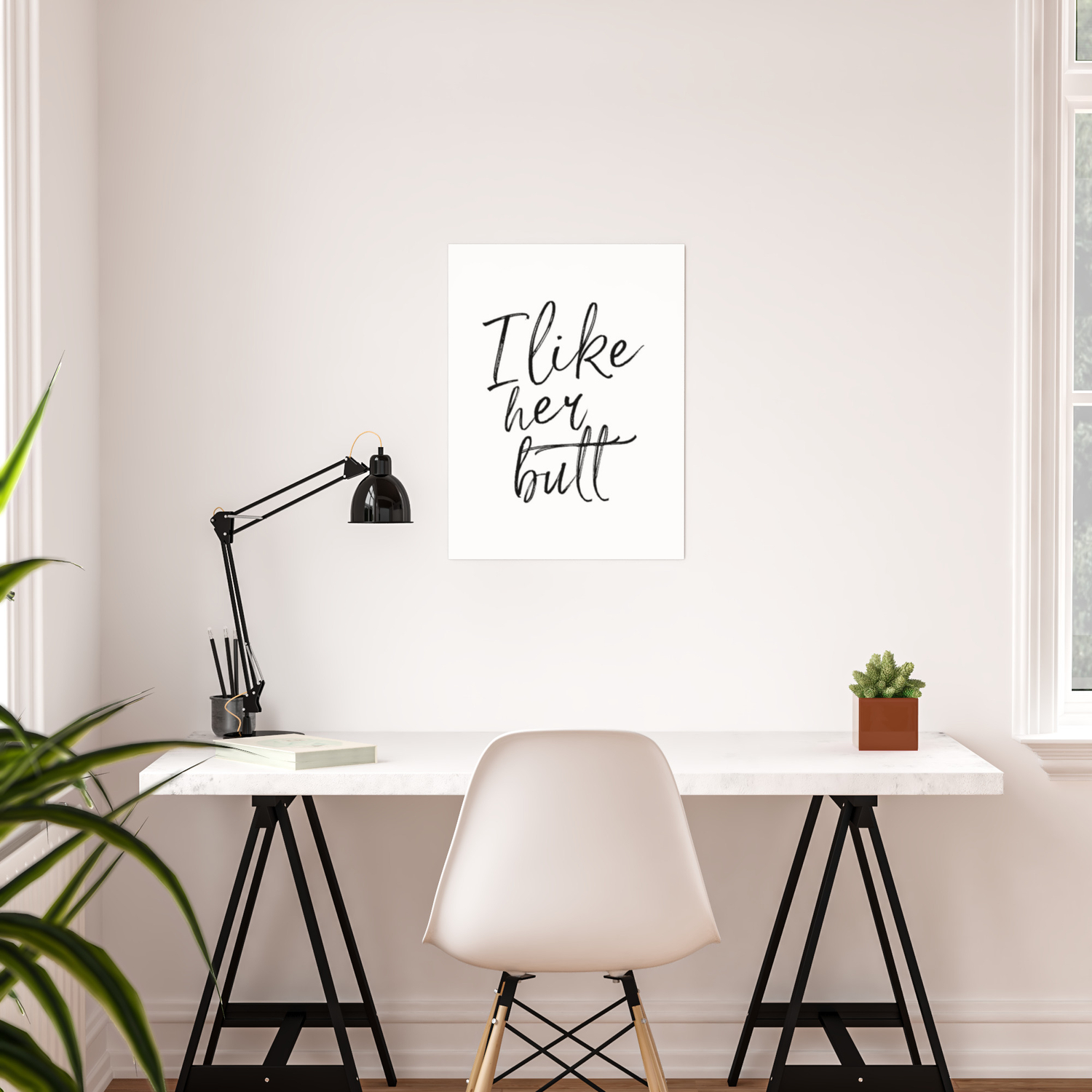 I Like Her Butt Above Bed Decor Funny Print Couples Gift Bedroom Decor Funny Gift Ideas Poster By Printableartsy