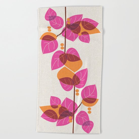 Purple Tree Beach Towel
