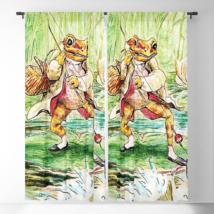 “Jeremy Fisher Catches a Fish” by Beatrix Potter Blackout Curtain