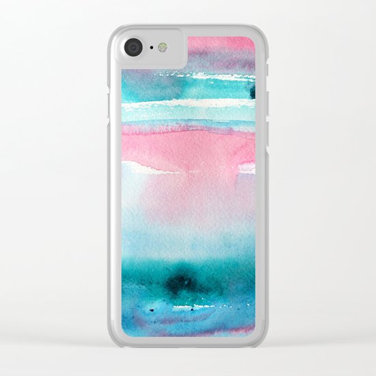 Turquoise love Clear iPhone Case