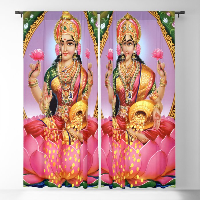 Goddess Lakshmi Blackout Curtain