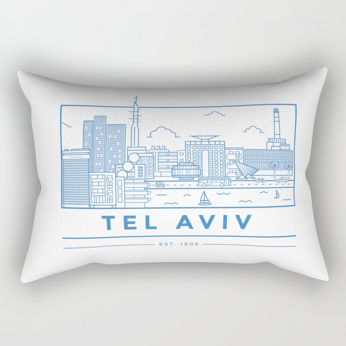 Tel Aviv line art Rectangular Pillow