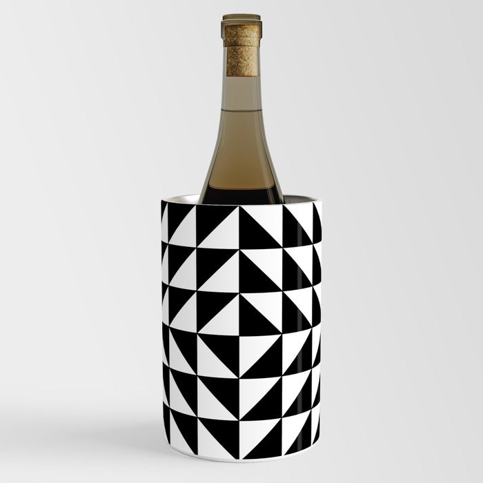 BLACK AND WHITE TRIANGULAR FLIP. Wine Chiller