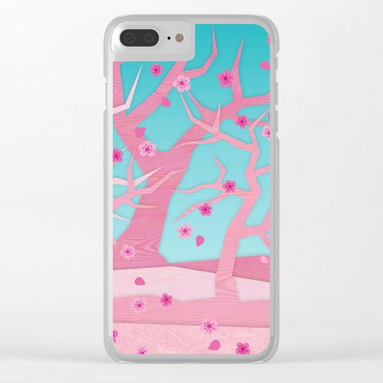 Spring trees Clear iPhone Case