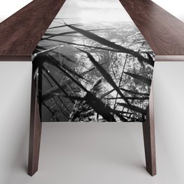 dreamy stream in black and white Table Runner