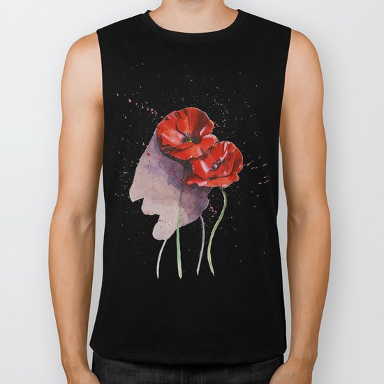 Poppies Biker Tank