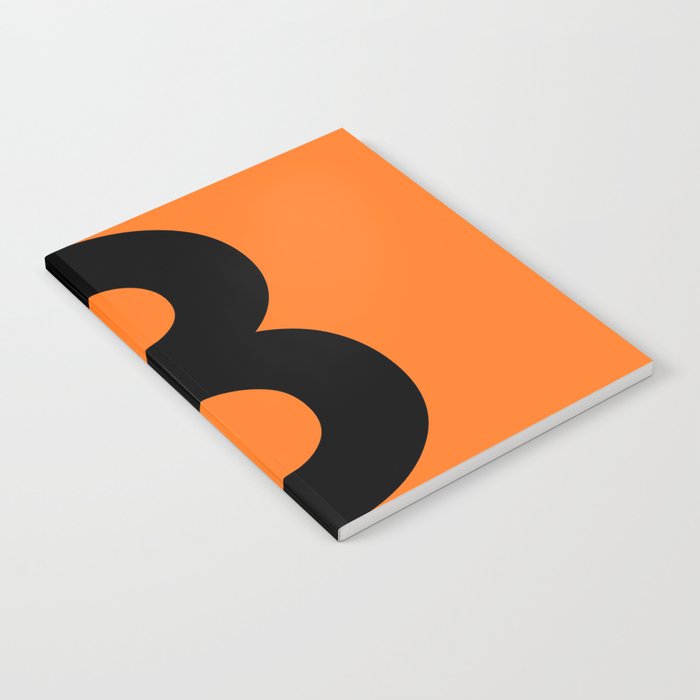 Number 3 (Black & Orange) Notebook
