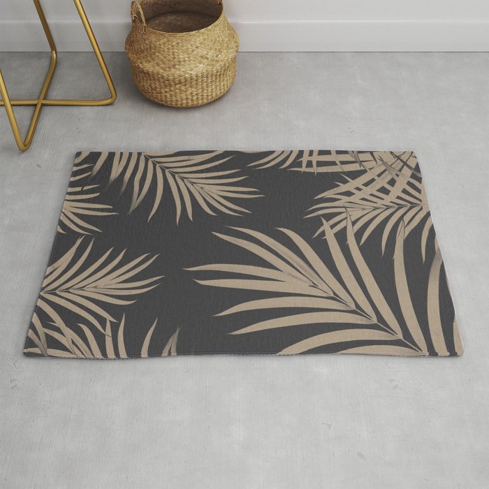 Palm Leaves Pattern Sepia Vibes #2 #tropical #decor #art #society6 Rug