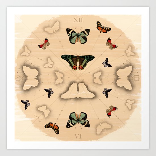 Butterfly Coordinates Art Print