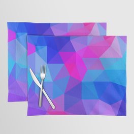 Magenta Blacklight Low Poly Placemat