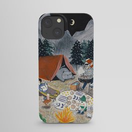 Family Camping in the Forest iPhone Case