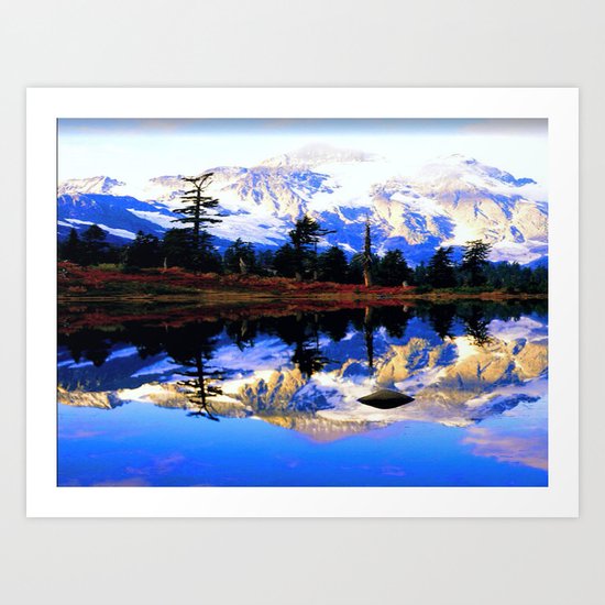Glacier Mountains Art Print